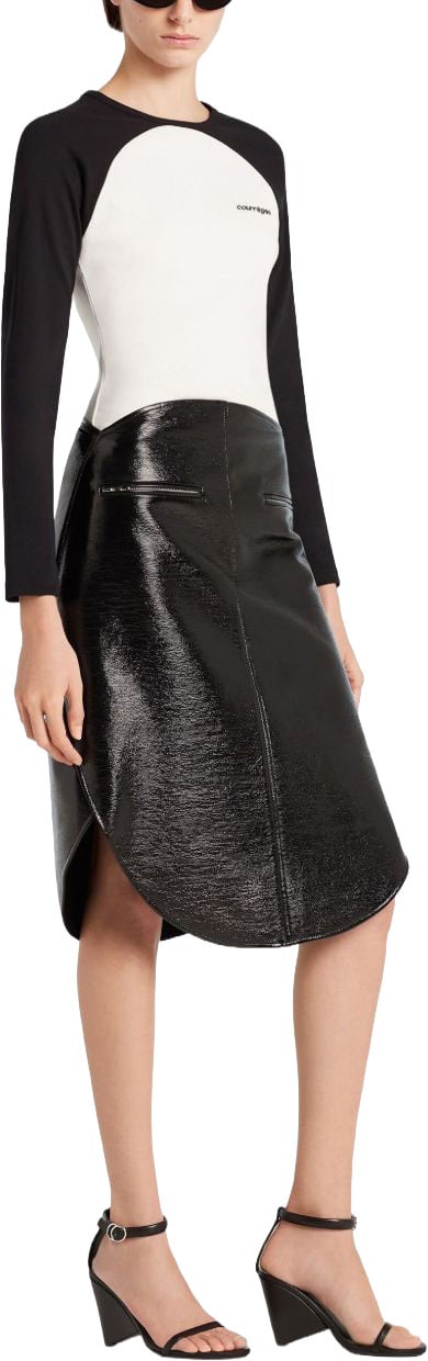 COURREGES Top White/Black Divers
