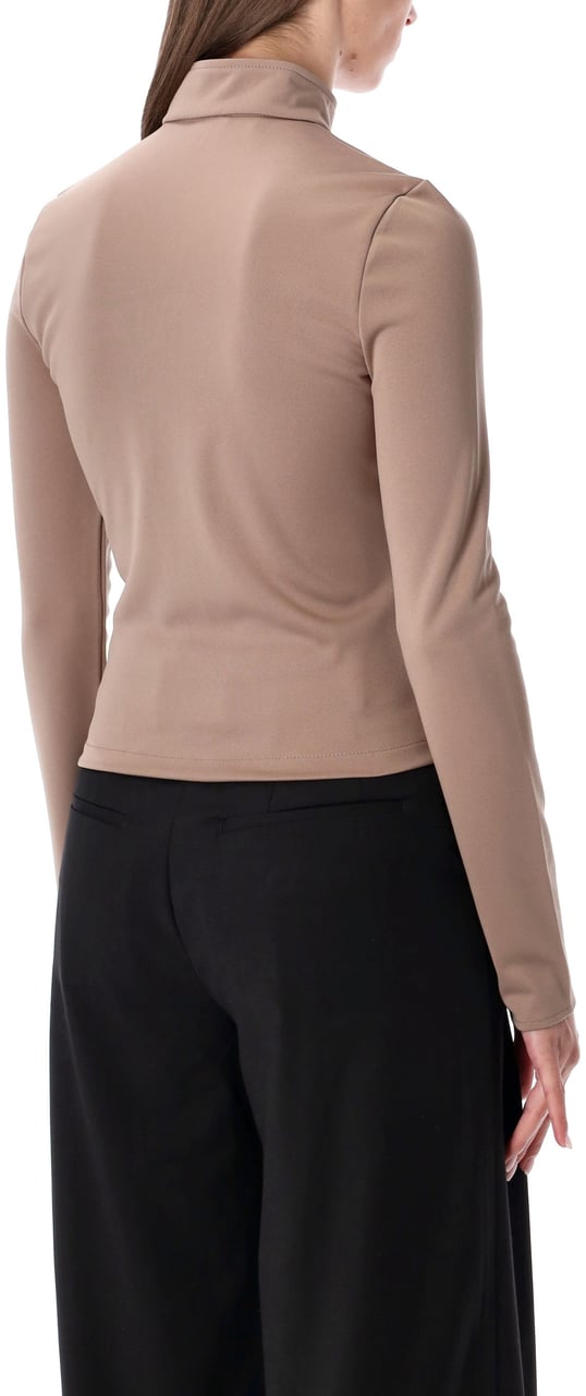COURREGES Biker Tracksuit Interlock Jacket Mocha Taupe