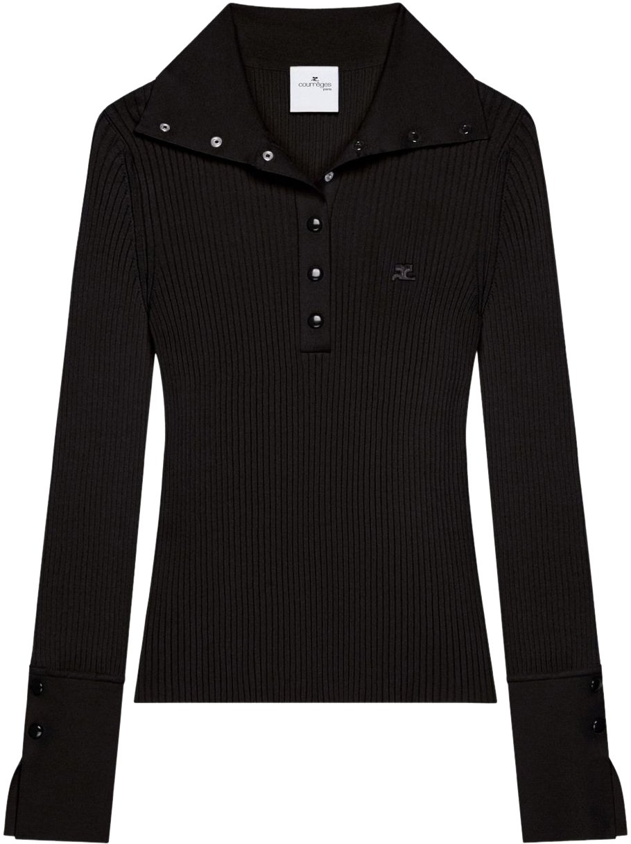 COURREGES T-Shirts And Polos Black Zwart