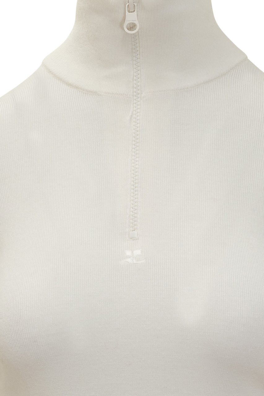 COURREGES Dolcevita Courrèges bianco con zip Wit