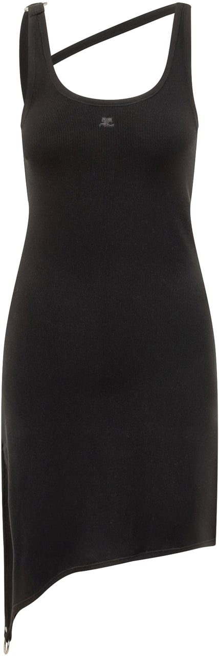 COURREGES Abito nero asimmetrico Courrèges Zwart