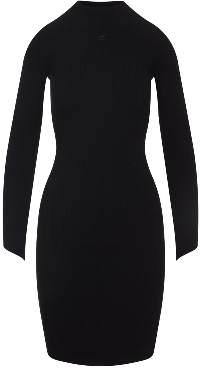 Courreges Circle Rib Mini Dress Divers