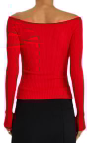 COURREGES Top Red Rood
