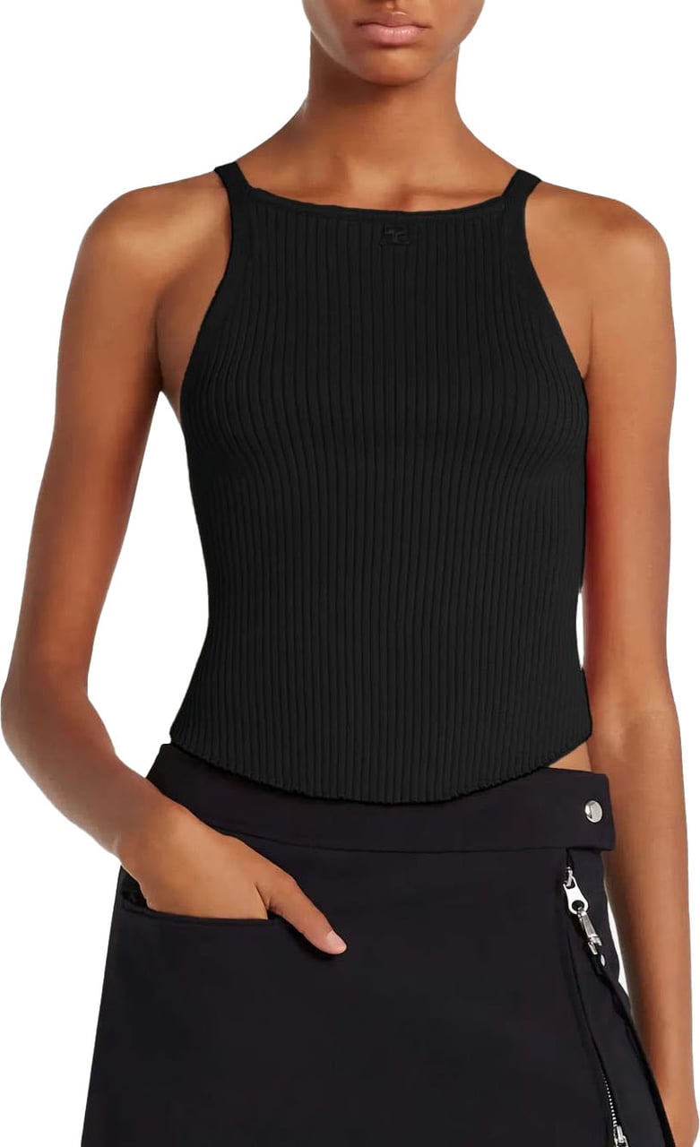 COURREGES Top Black Zwart
