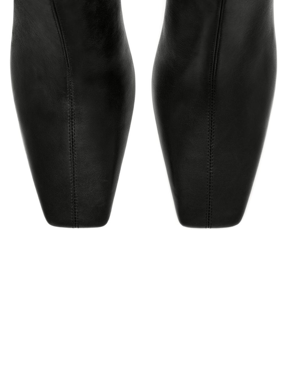 COURREGES Pointed Toe Ankle Boots With Block Heel Zwart