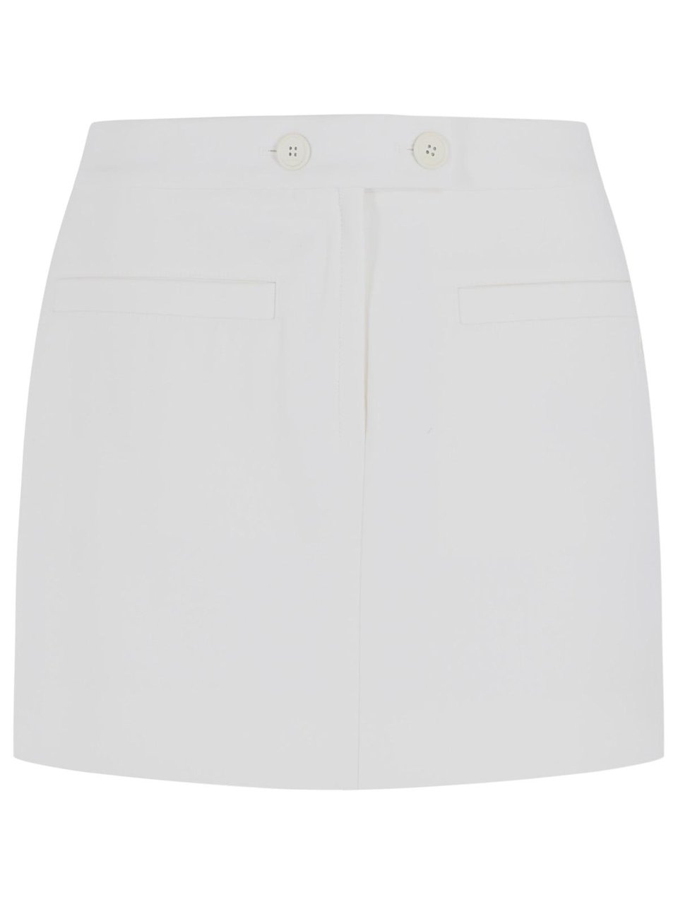 COURREGES White Wool Blend Miniskirt Wit