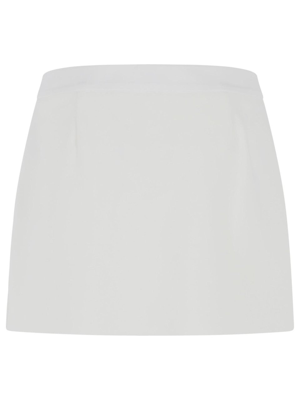 COURREGES White Wool Blend Miniskirt Wit