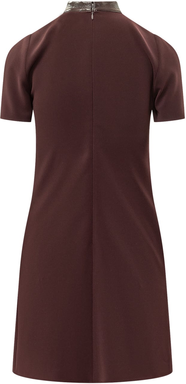 COURREGES A-LINE MINI DRESS Maroon