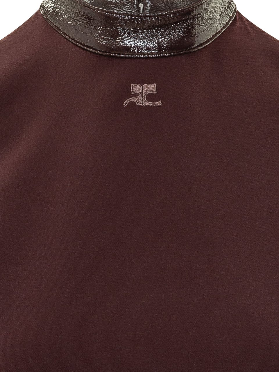 COURREGES A-LINE MINI DRESS Maroon