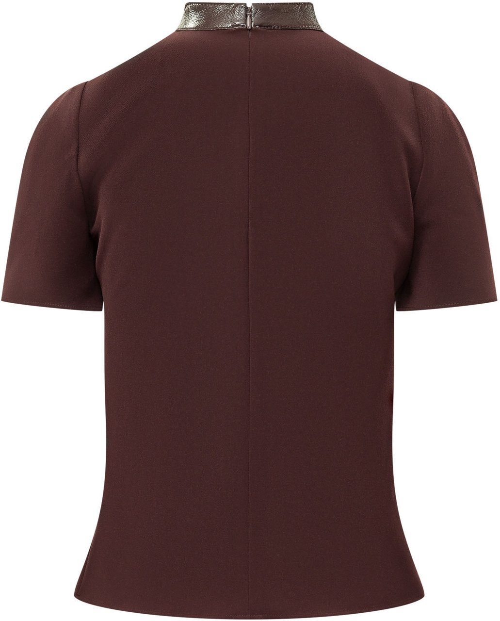 COURREGES VINYL COLLAR SS TOP Maroon