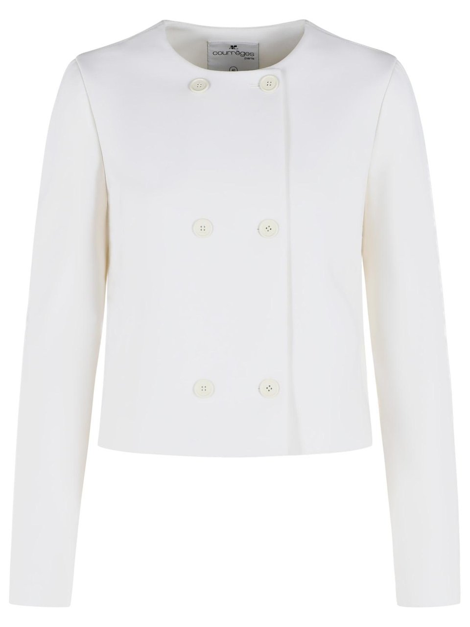 COURREGES White Wool Blend Jacket Wit