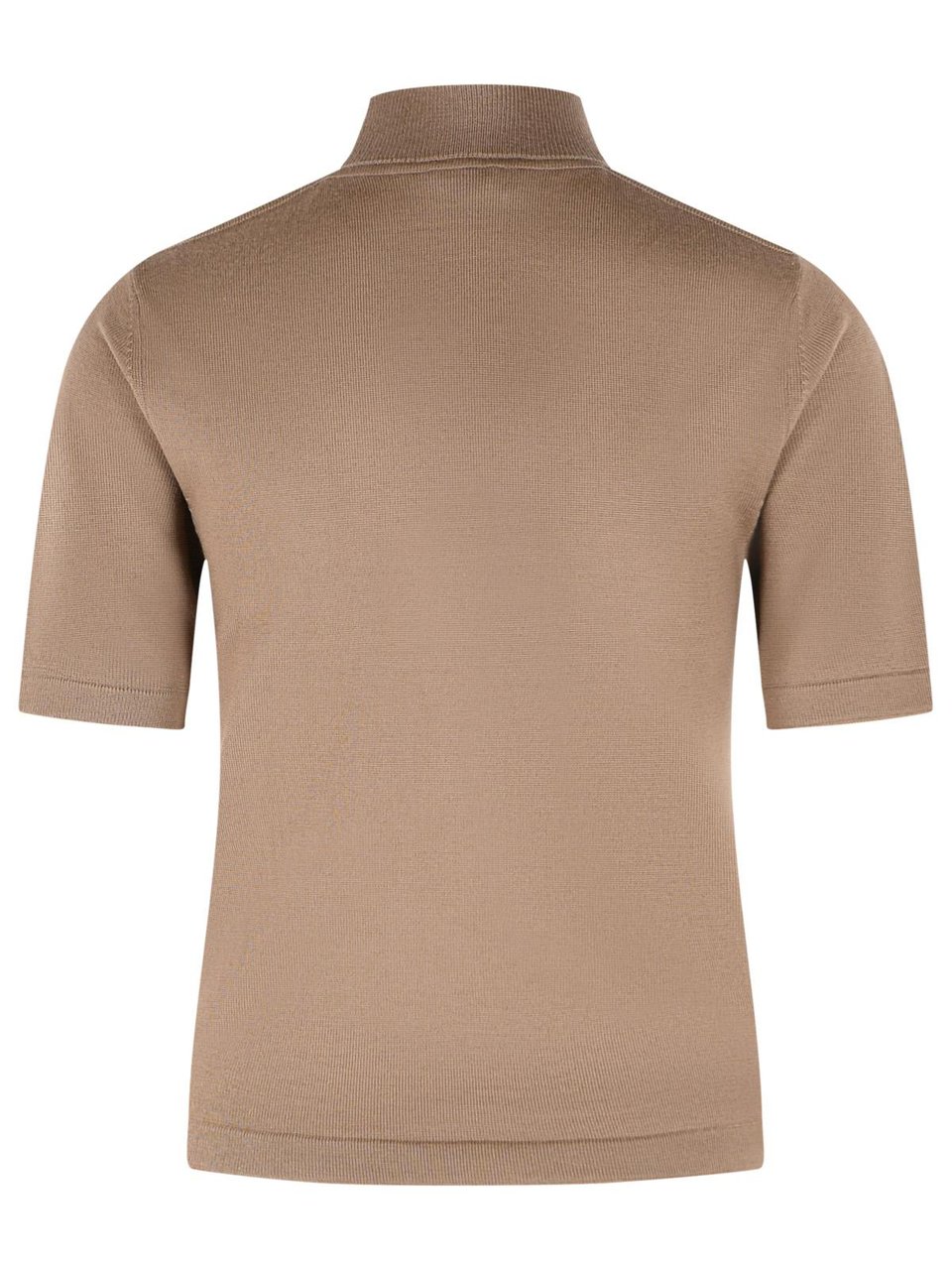 COURREGES Brown Merino Wool Turtleneck Sweater Roze