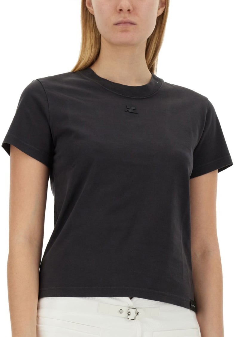 COURREGES "Ac" T-Shirt Zwart