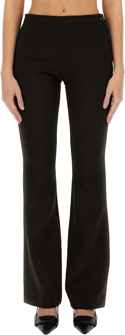COURREGES Oblique Tailored Pants With Flared Leg Zwart
