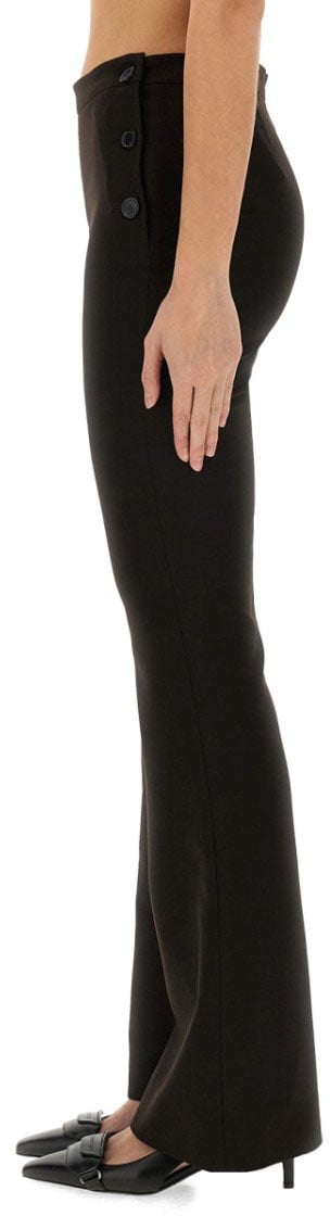 COURREGES Oblique Tailored Pants With Flared Leg Zwart