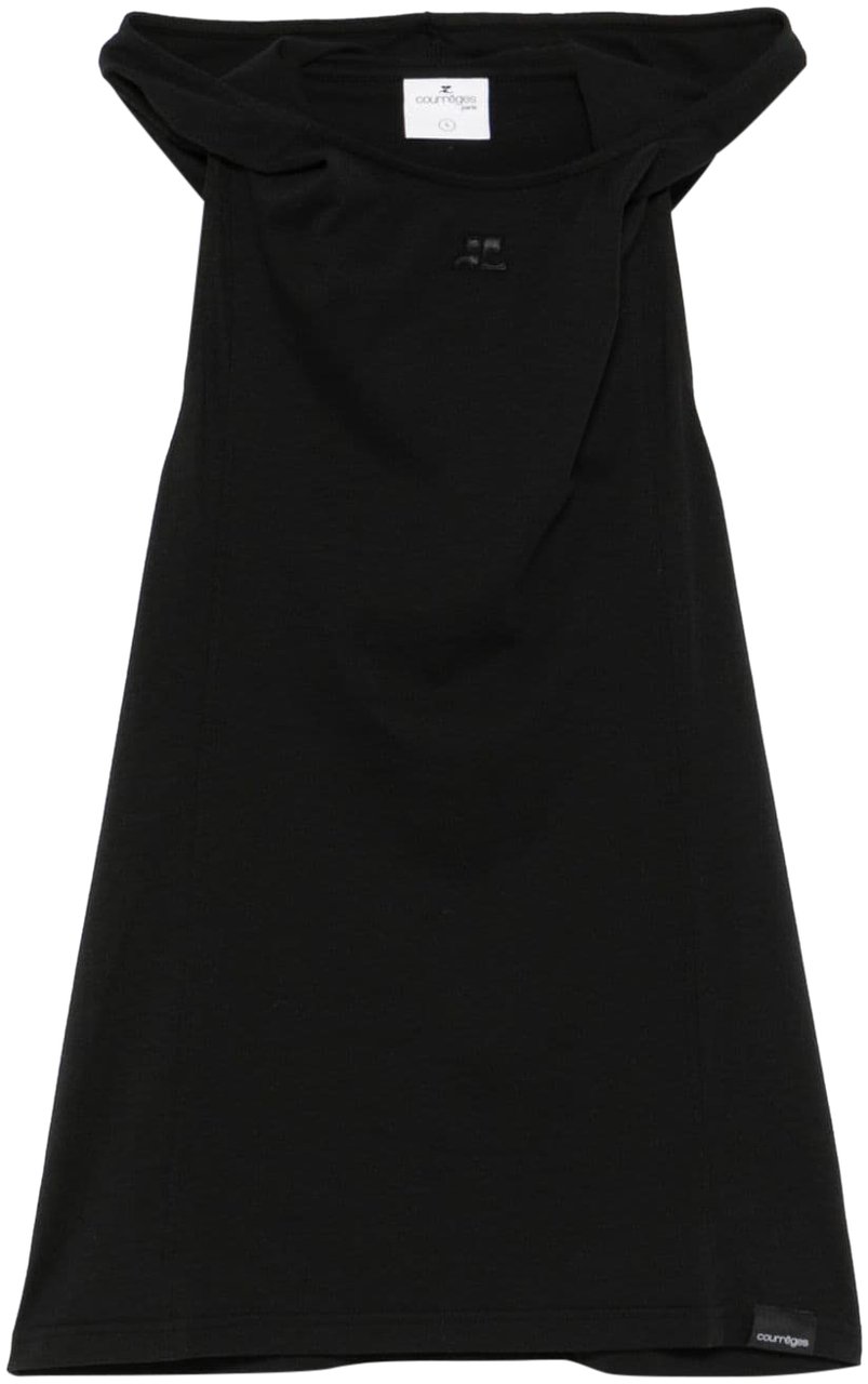 COURREGES Top Black Zwart