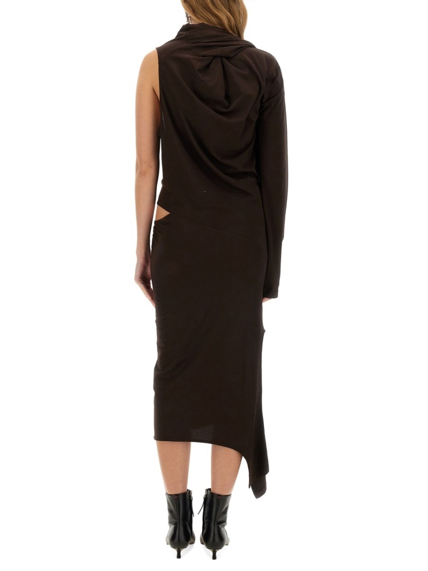 COURREGES "Off Shoulder" Dress Bruin