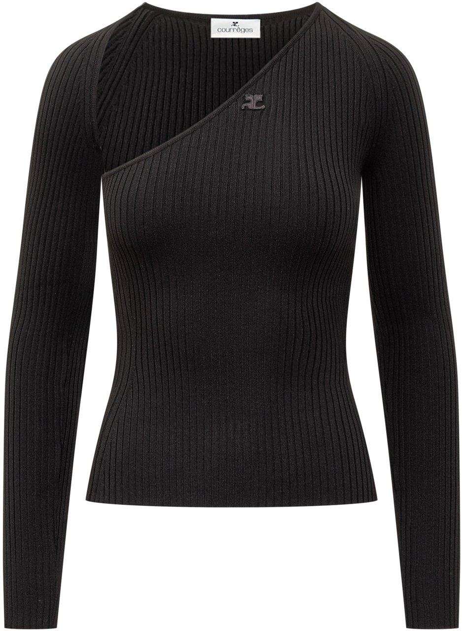 COURREGES Top Slash Zwart