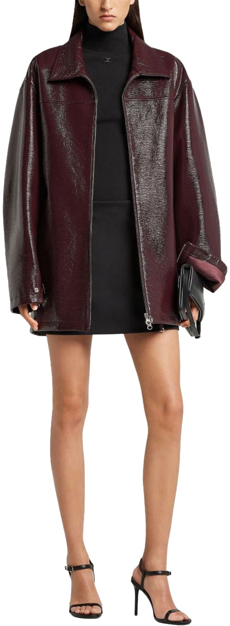 COURREGES Coats Bordeaux Rood