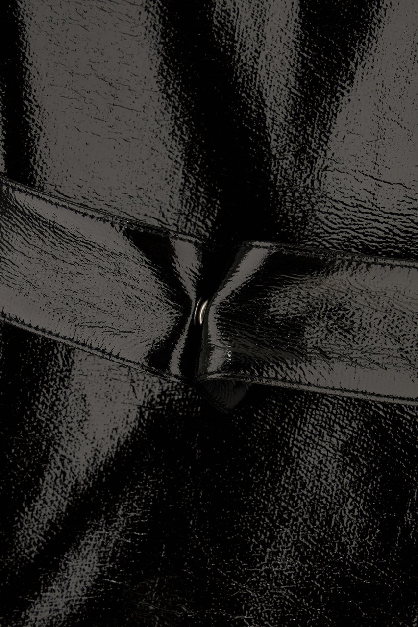 COURREGES Courreges Black synthetic leather jacket Zwart