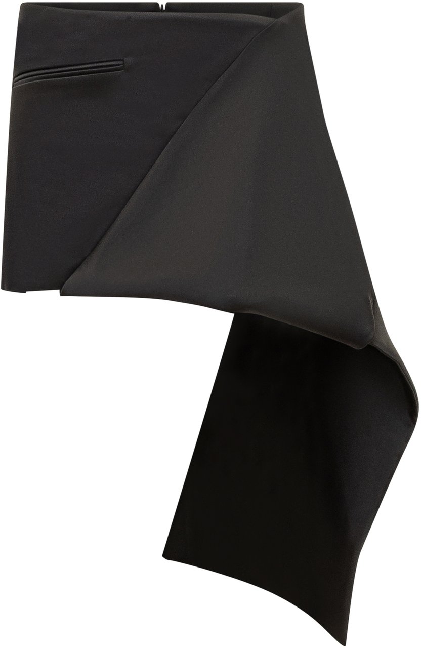 COURREGES Courrèges Gonna Mini Asimmetrica Nera Zwart