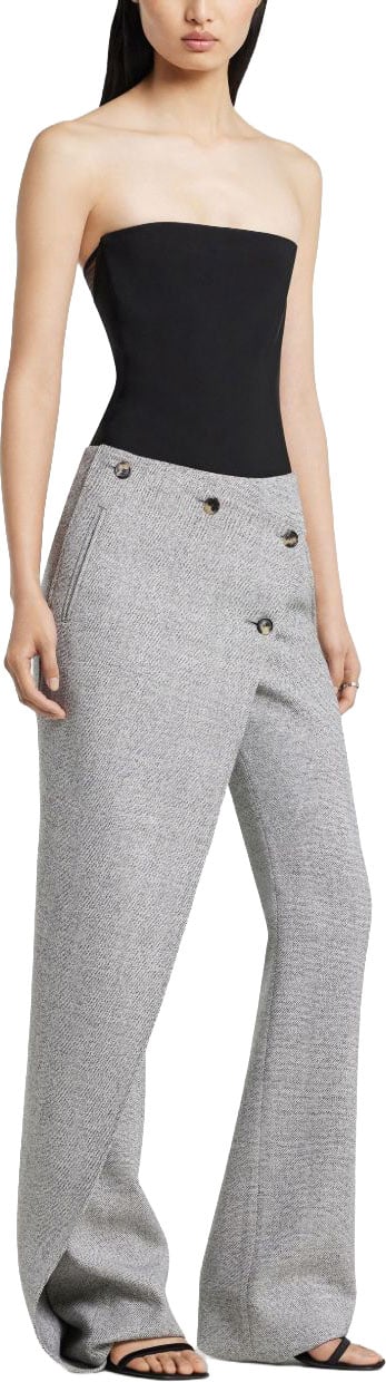 COURREGES Trousers White/Black Lichtgrijs