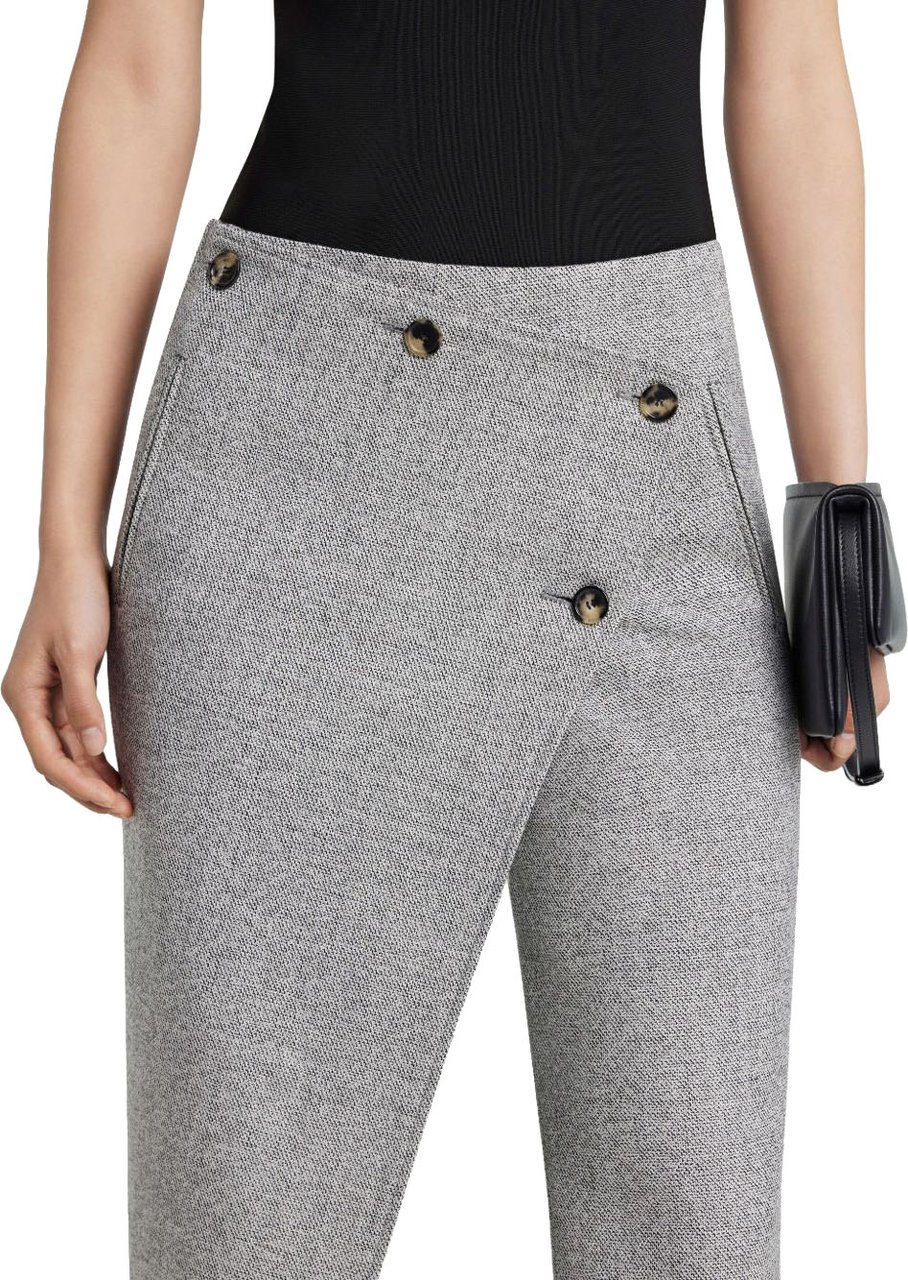 COURREGES Trousers White/Black Lichtgrijs