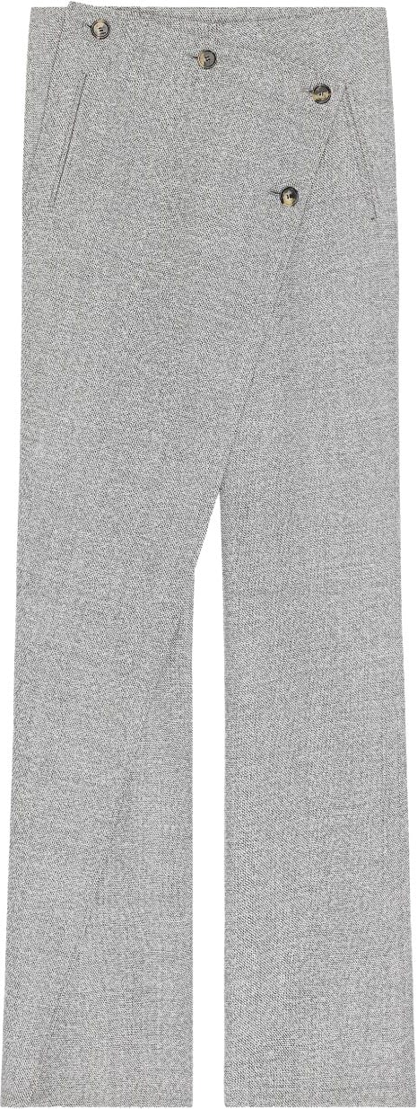 COURREGES Trousers White/Black Lichtgrijs