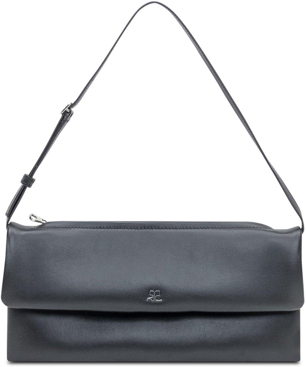 COURREGES Courreges Black leather handbag Zwart