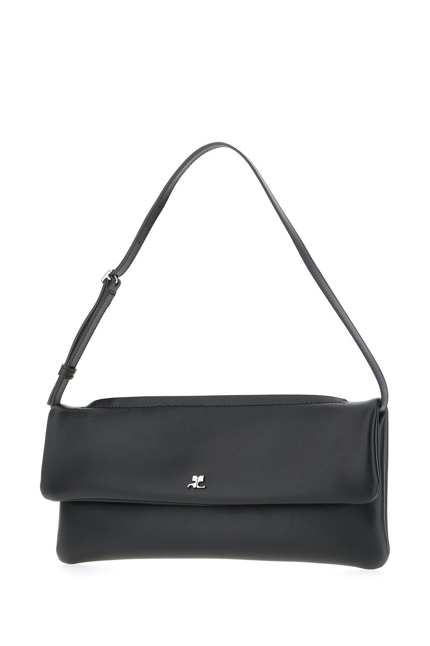 COURREGES Courreges Black leather handbag Zwart