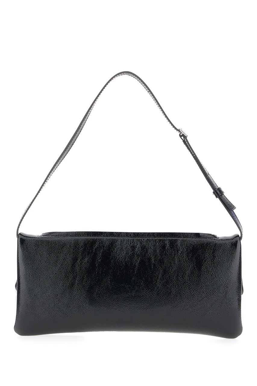 COURREGES Courreges Black leather handbag Zwart