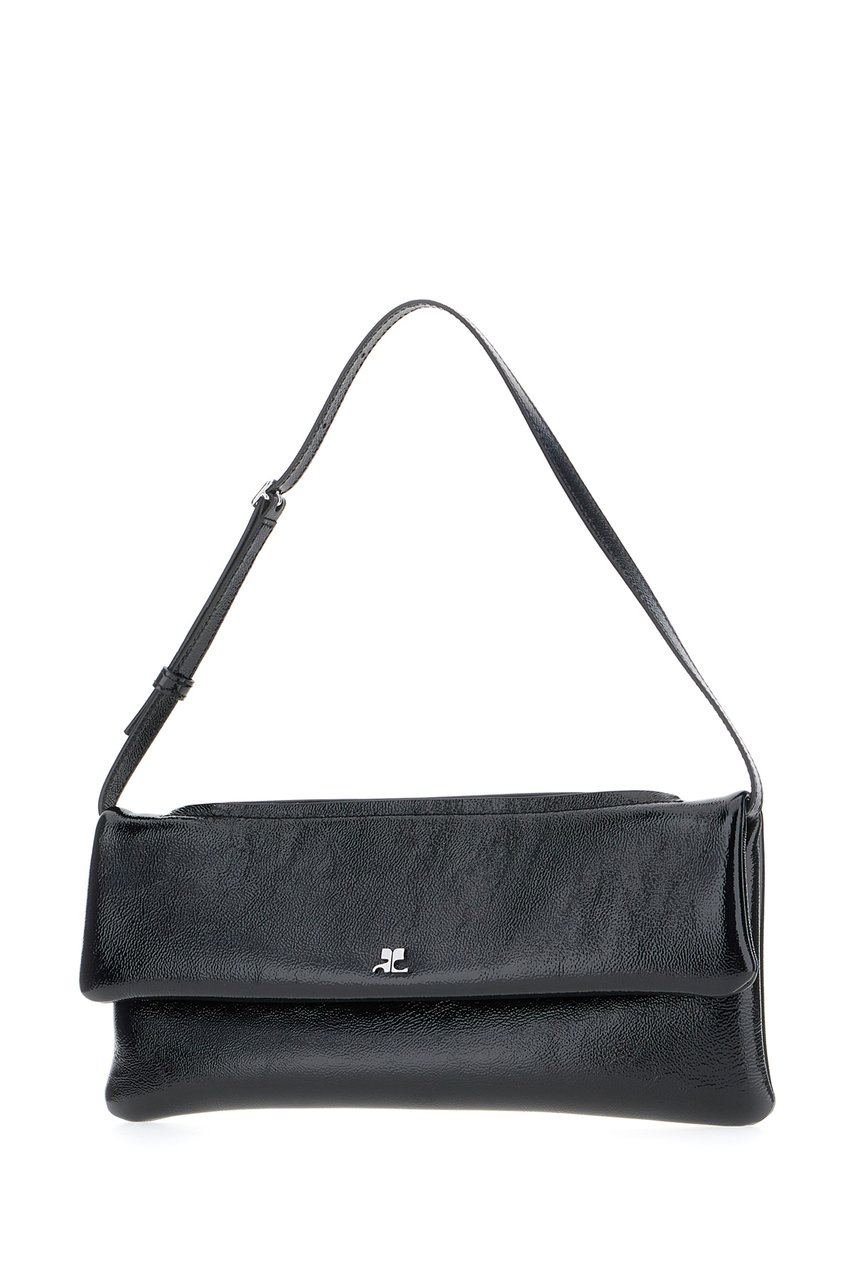 COURREGES Courreges Black leather handbag Zwart