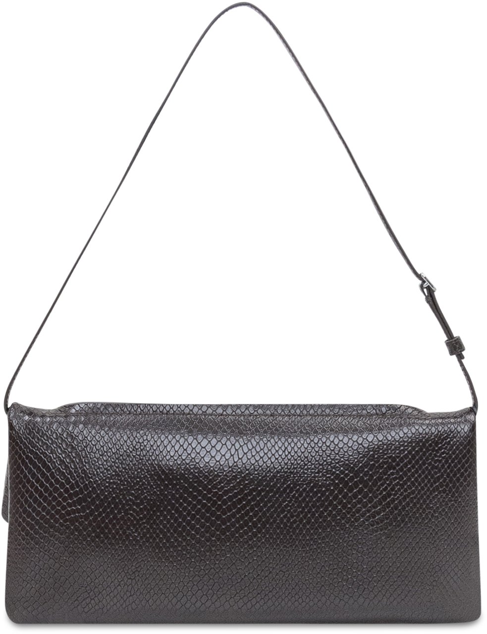 COURREGES Courrèges Cuff Viper Clutch in Pelle Nera Bruin
