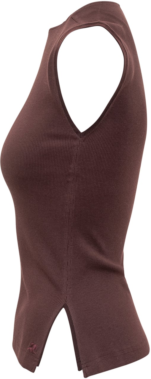 COURREGES Courrèges Top Asimmetrico in Maglia Rood