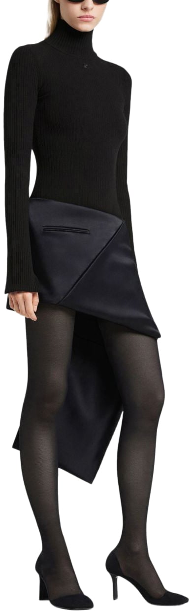 COURREGES Top Black Zwart