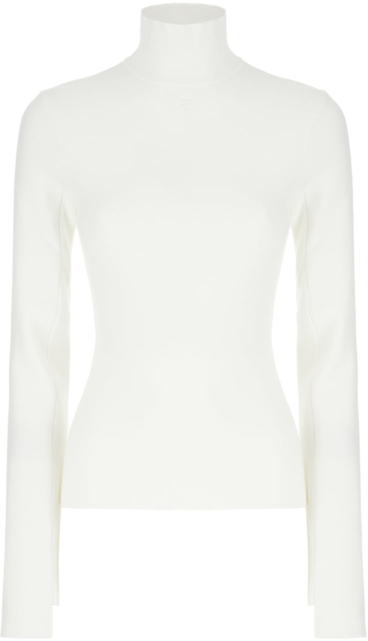 COURREGES Courreges White viscose blend sweater Wit