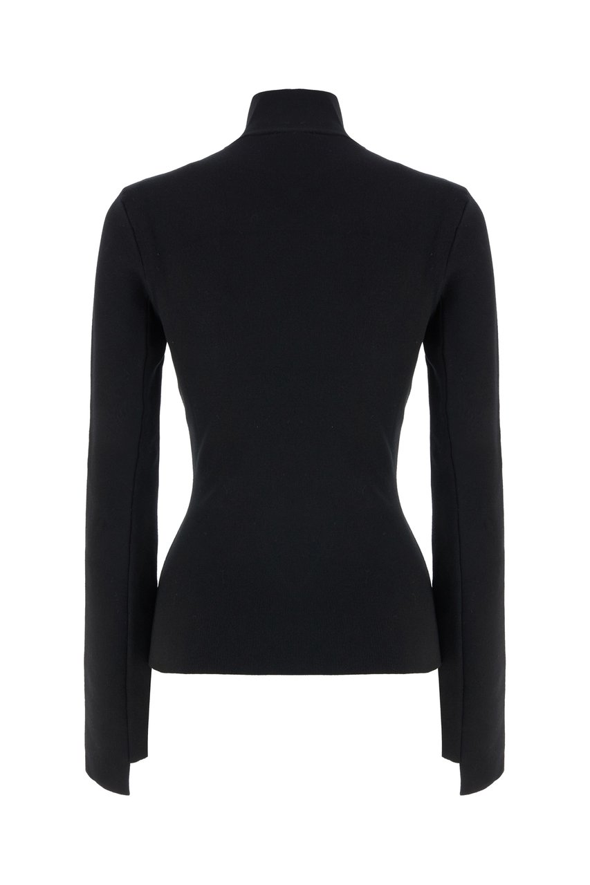COURREGES Courreges Black viscose blend sweater Zwart