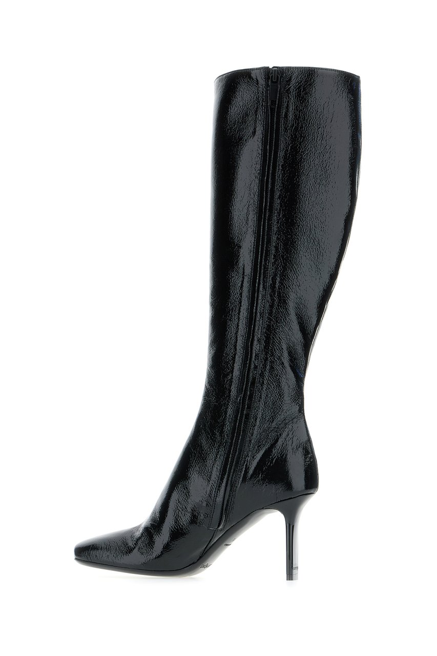 COURREGES Courreges Black vinyl boots Zwart