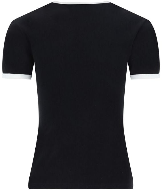 COURREGES Courrèges Black Cotton T-Shirt Zwart