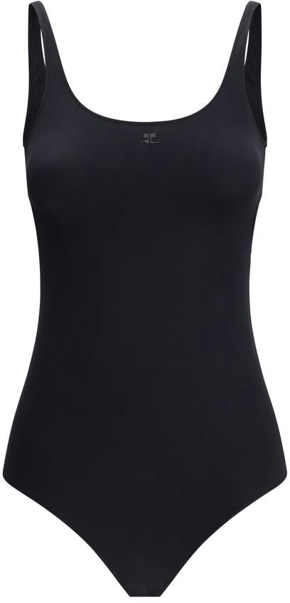 COURREGES Courrèges Black Elastane One-Piece Swimsuit Zwart