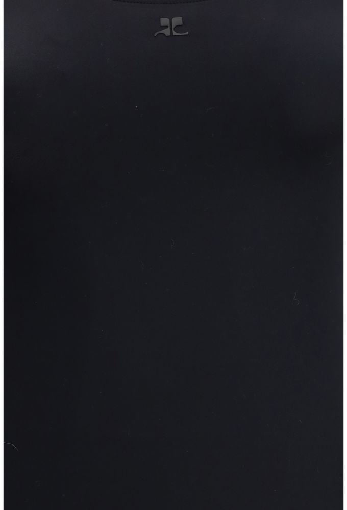COURREGES Courrèges Black Elastane One-Piece Swimsuit Zwart
