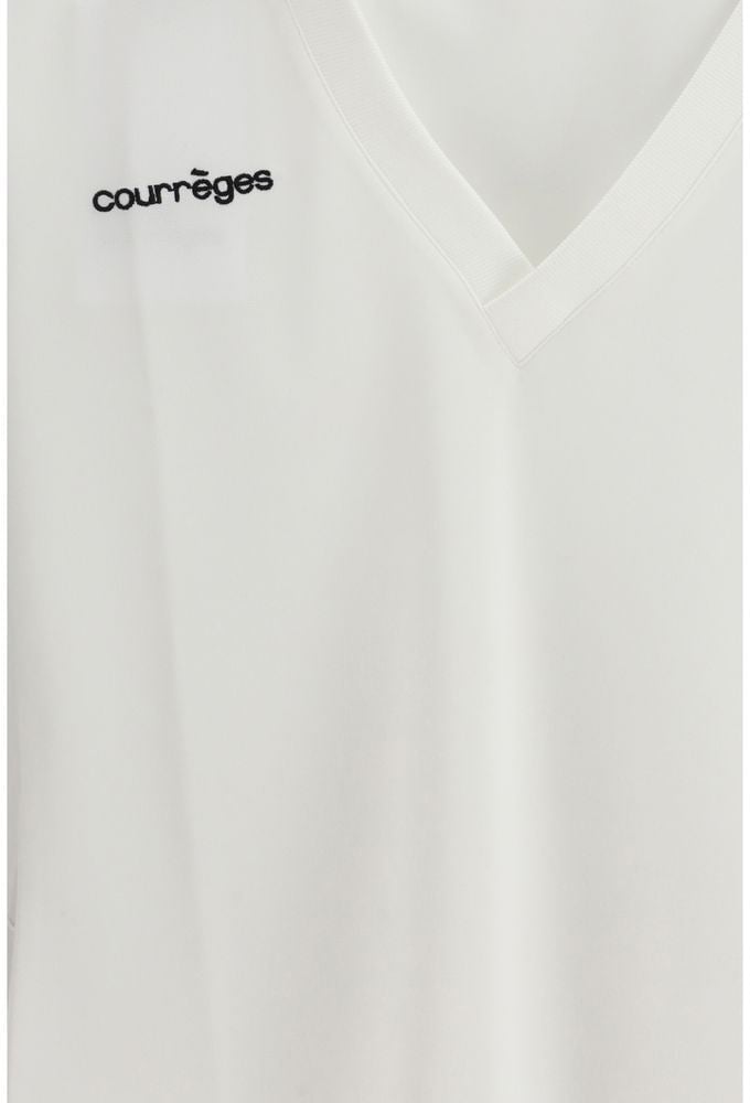 COURREGES Courrèges White Cotton Polo Shirt Wit