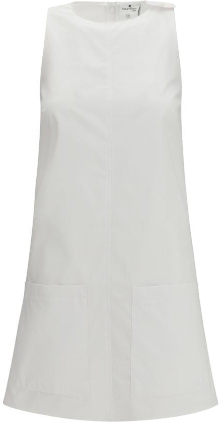 COURREGES Courrèges White Cotton Casual Dress Wit
