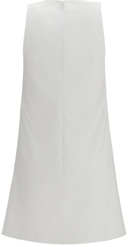 COURREGES Courrèges White Cotton Casual Dress Wit