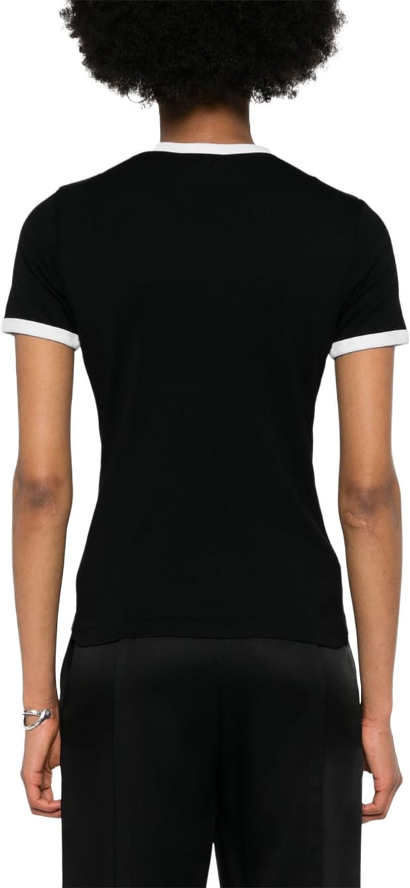 COURREGES Top Black/White Zwart