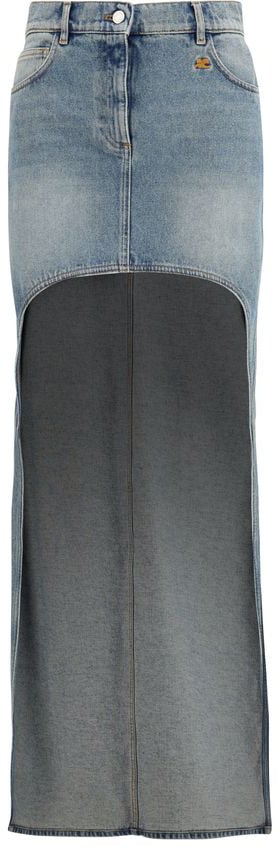 COURREGES Courrèges Blue Denim Skirt Blauw