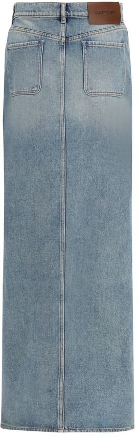 COURREGES Courrèges Blue Denim Skirt Blauw