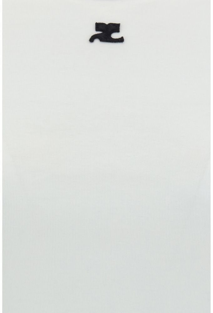 COURREGES Courrèges White Cotton T-Shirt Wit