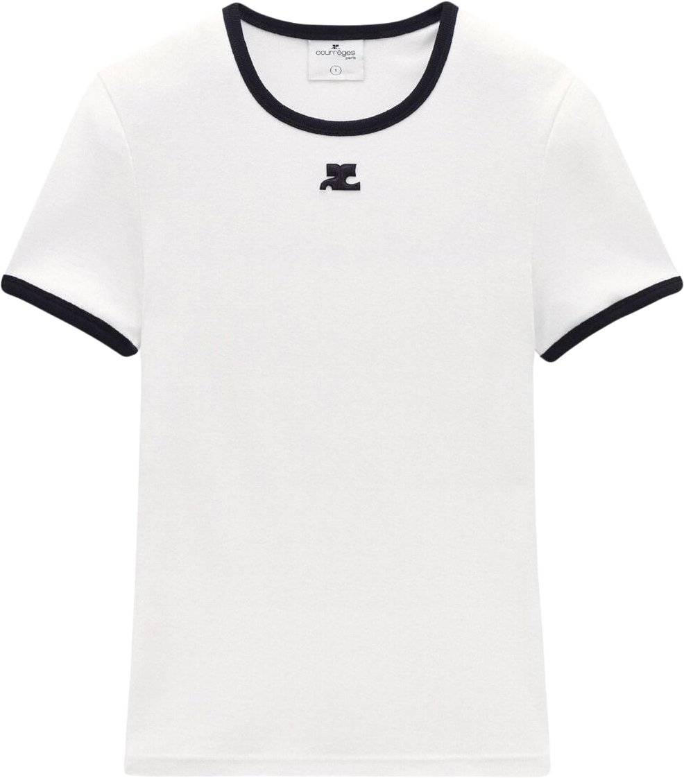 COURREGES Top Heritage White/Black Wit