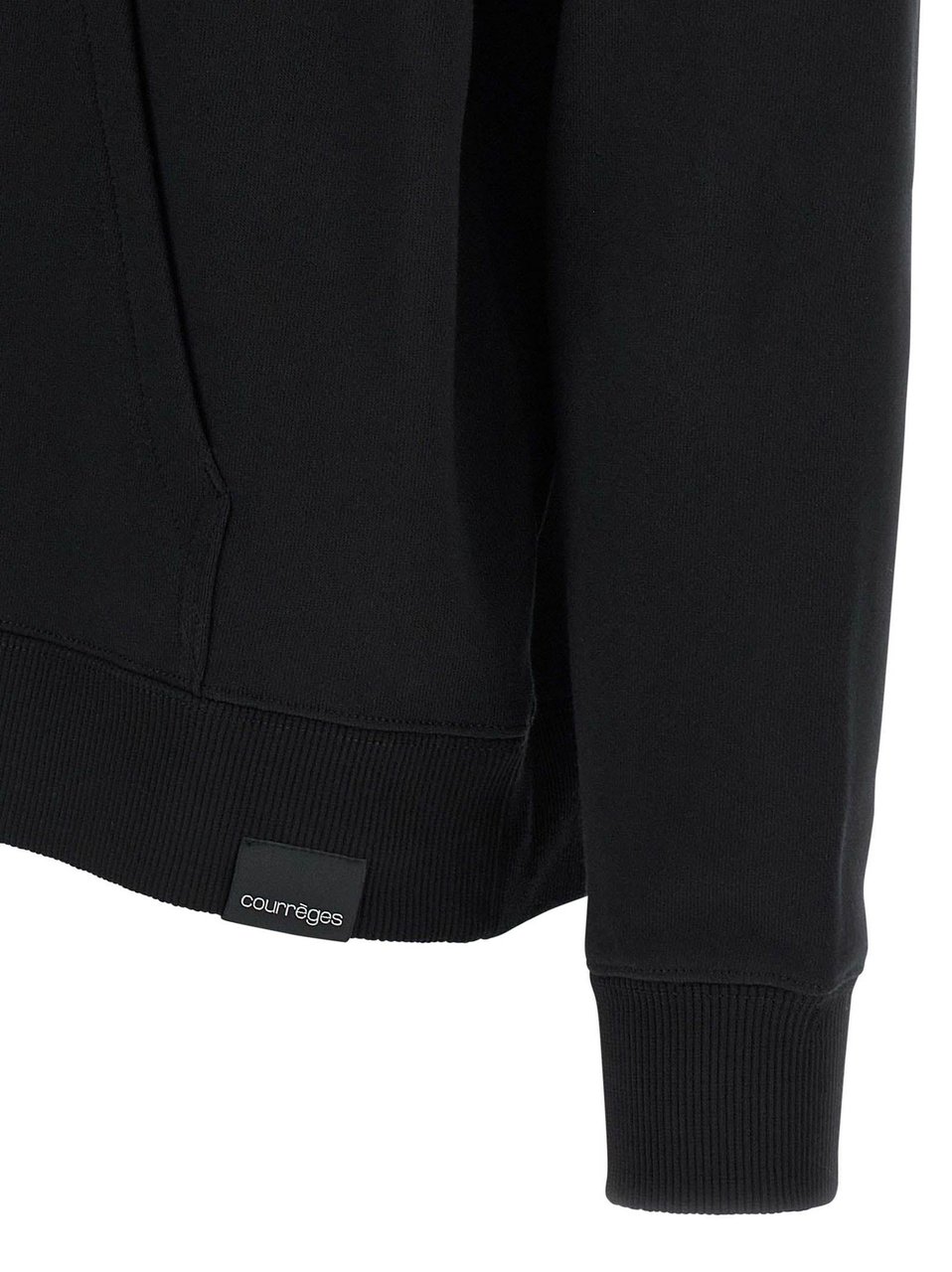 COURREGES Courrèges Black Cotton Sweatshirt Wit
